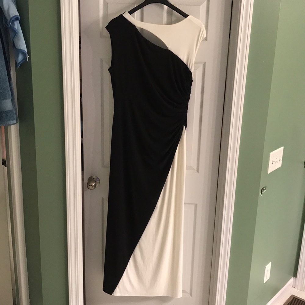 Black and Cream Ralph Lauren Evening Dress